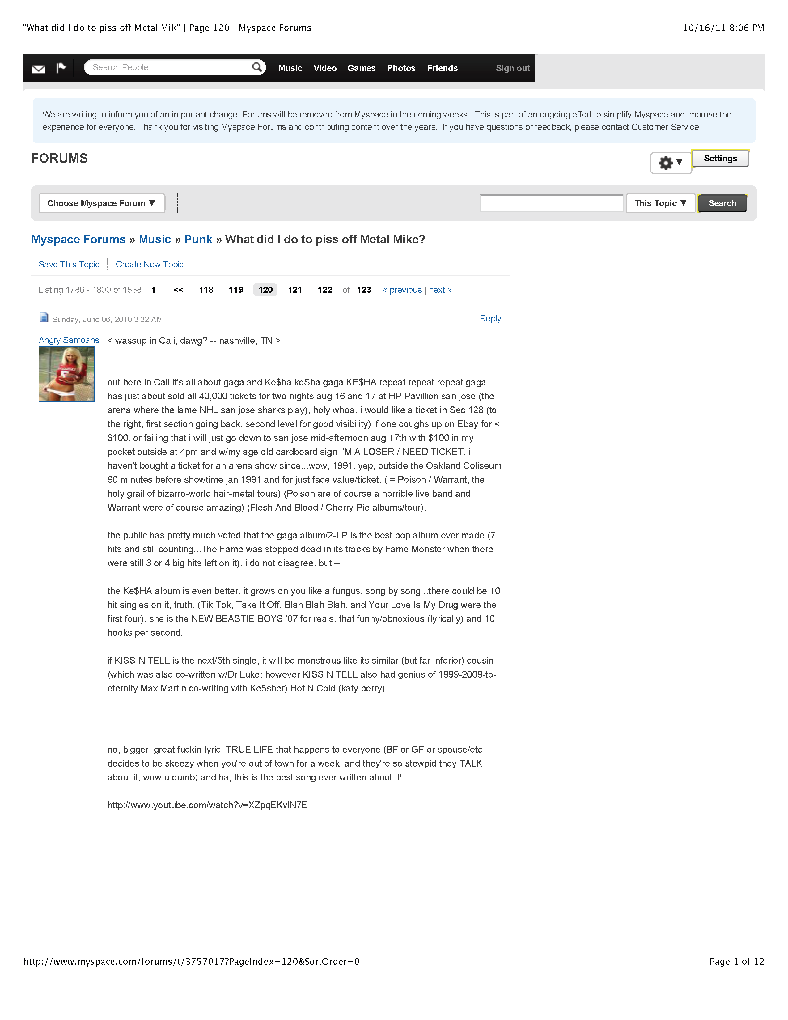 ./MySpace - 'What did I do to piss off Metal Mike' | Page 120 | Myspace Forums re Metal Mike Saunders_Page_01.png